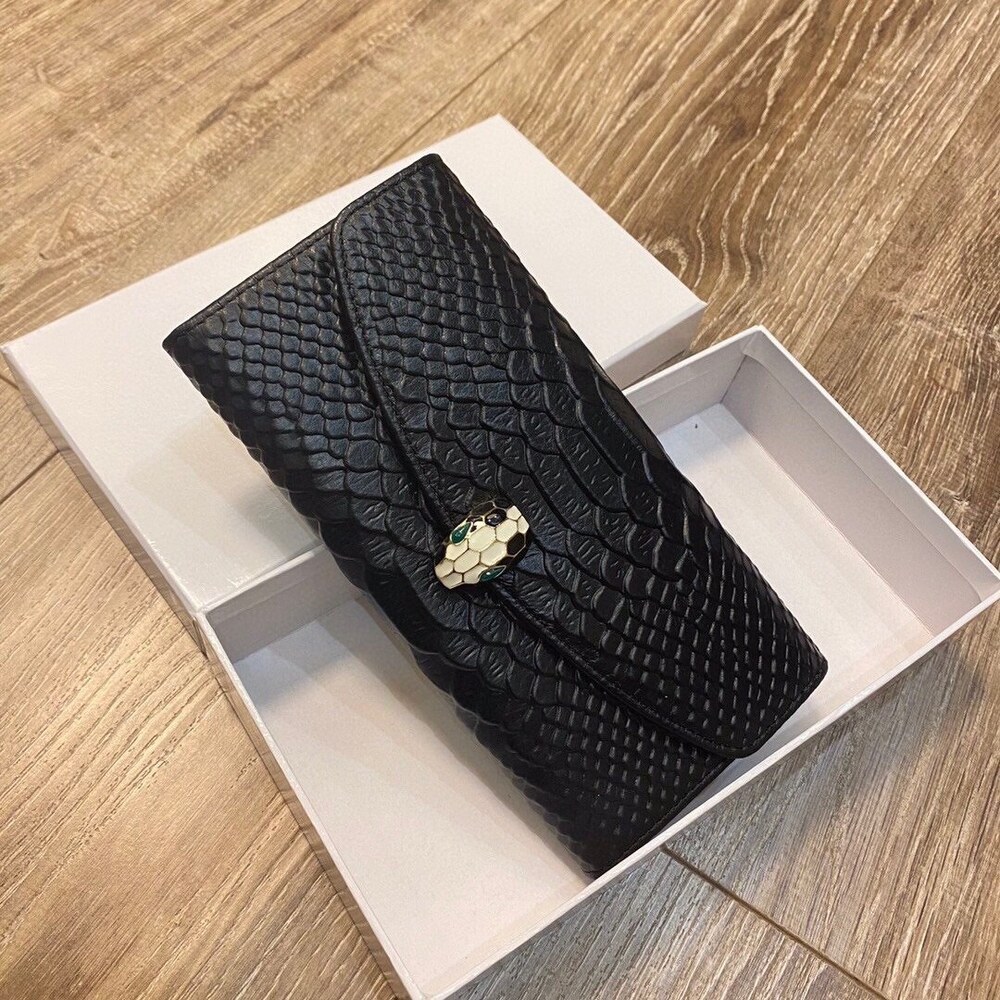 Bvlgari Serpenti Forever Python Skin Long Wallet View 6